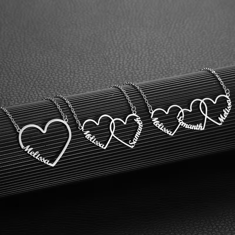 สร้อยคอจี้รูปหัวใจเชื่อมต่อกัน - Women Fashion Names บทวิจารณ์และราคา