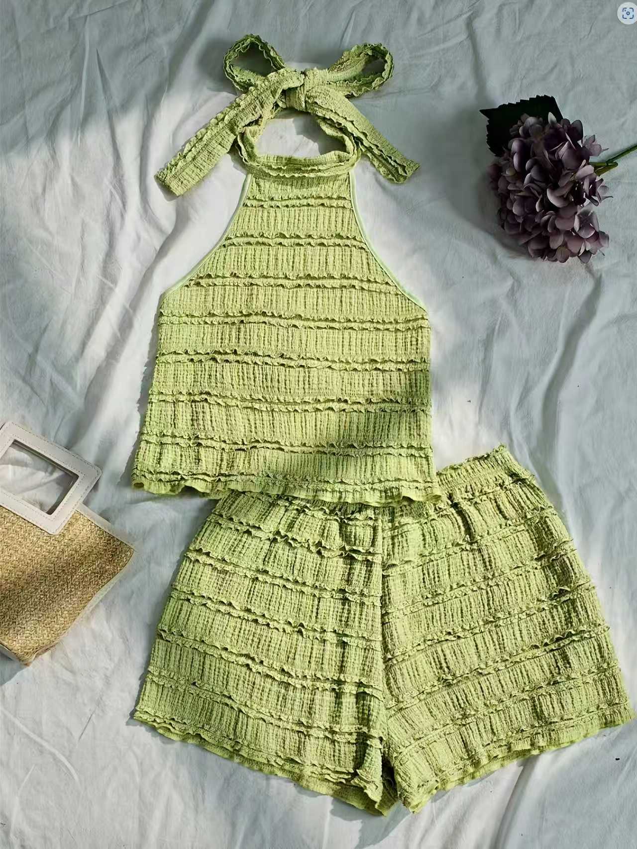 ชุดเสื้อสายเดี่ยวและกางเกงขาสั - Lace Trim Cami บทวิจารณ์และราคา