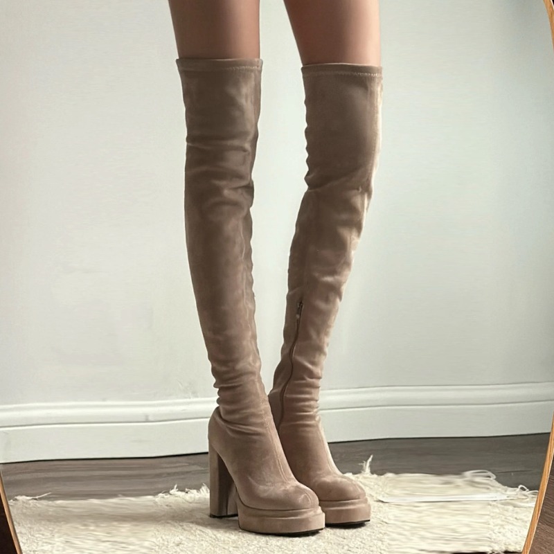 รองเท้าบูทสูงเหนือเข่าสำหรับผู - Women'S Fashion Knee High Boots บทวิจารณ์และราคา