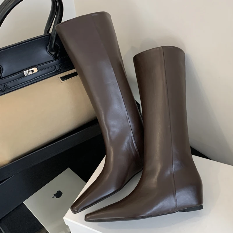 Eilyken หนังนุ่ม Pointed Toe ผ - Women'S Fashion Knee High Boots บทวิจารณ์และราคา