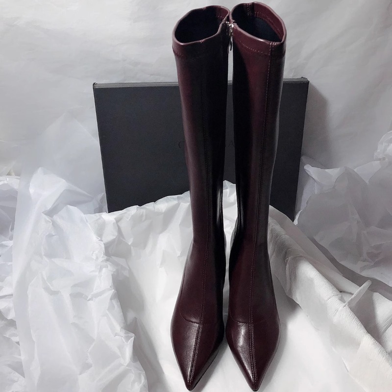 รองเท้าบูทแฟชั่นส้นเข็มสำหรับผ - Women'S Fashion Knee High Boots บทวิจารณ์และราคา