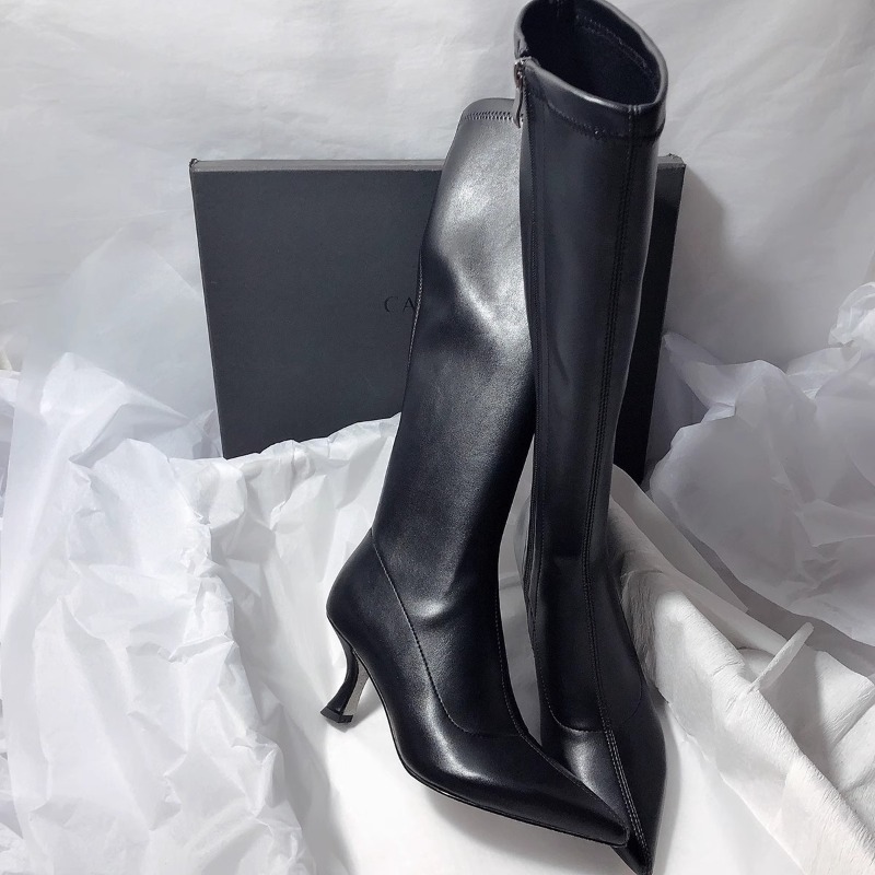 รองเท้าบูทแฟชั่นส้นเข็มสำหรับผ - Women'S Fashion Knee High Boots บทวิจารณ์และราคา
