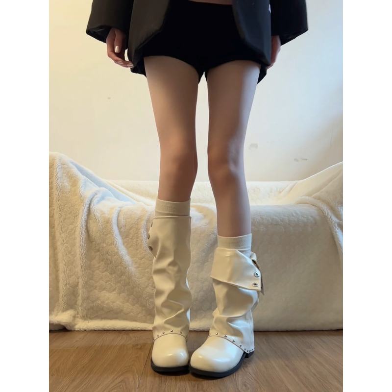 รองเท้าบูททรงสูงแบบท่อสำหรับผู - Women'S Fashion Knee High Boots บทวิจารณ์และราคา